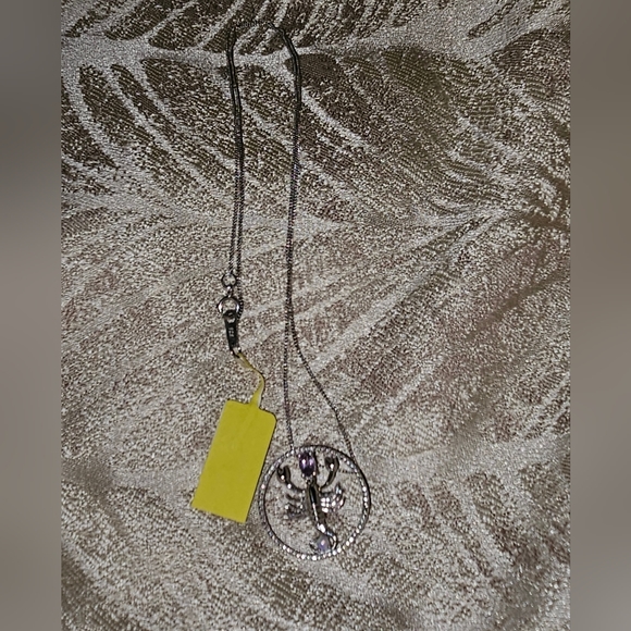 18 inch, Cancer~Crab Astrology Pendant, 925 Silver, Opal/Amethyst, NWT - Picture 5 of 7